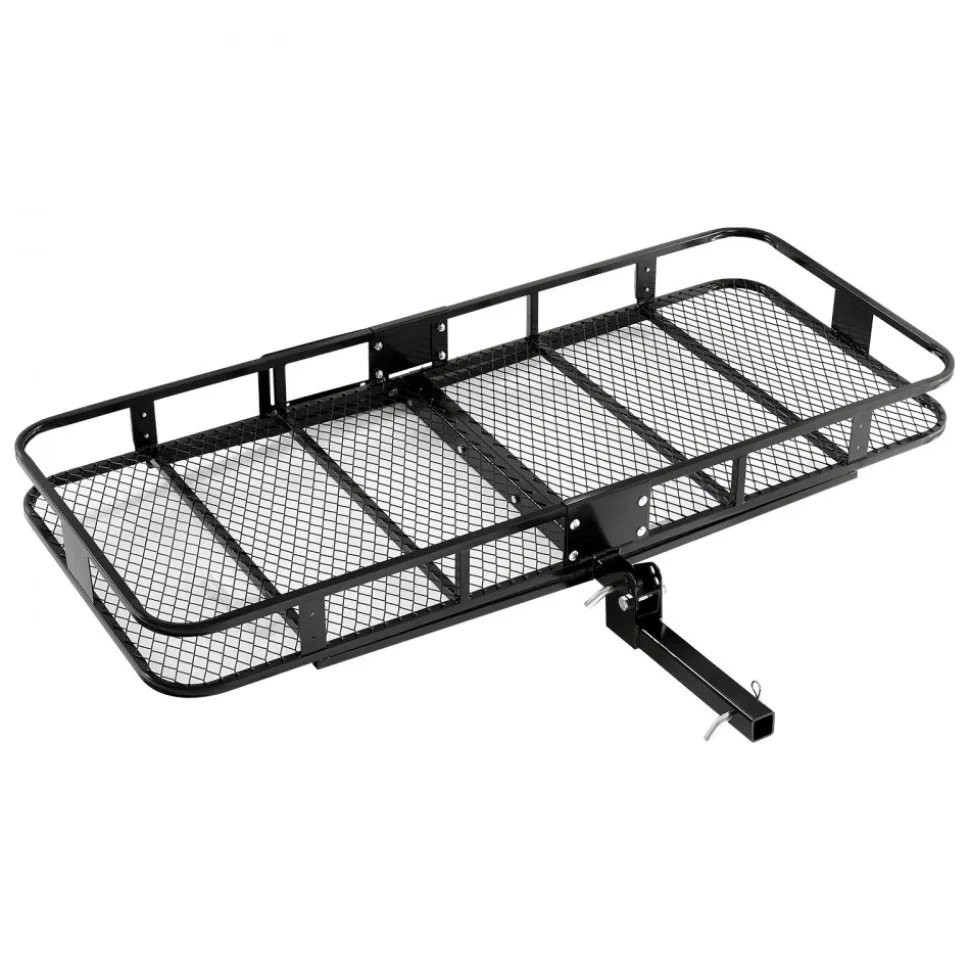 VEVOR 60" x 24" x 14", Hitch Cargo Carrier, 500 lbs Capacity Hitch Cargo Carrier with Cargo Net & Waterproof Cargo Bag, Folding Hitch Mount Cargo Carrier with Reflective Reminder, Fit for SUVs