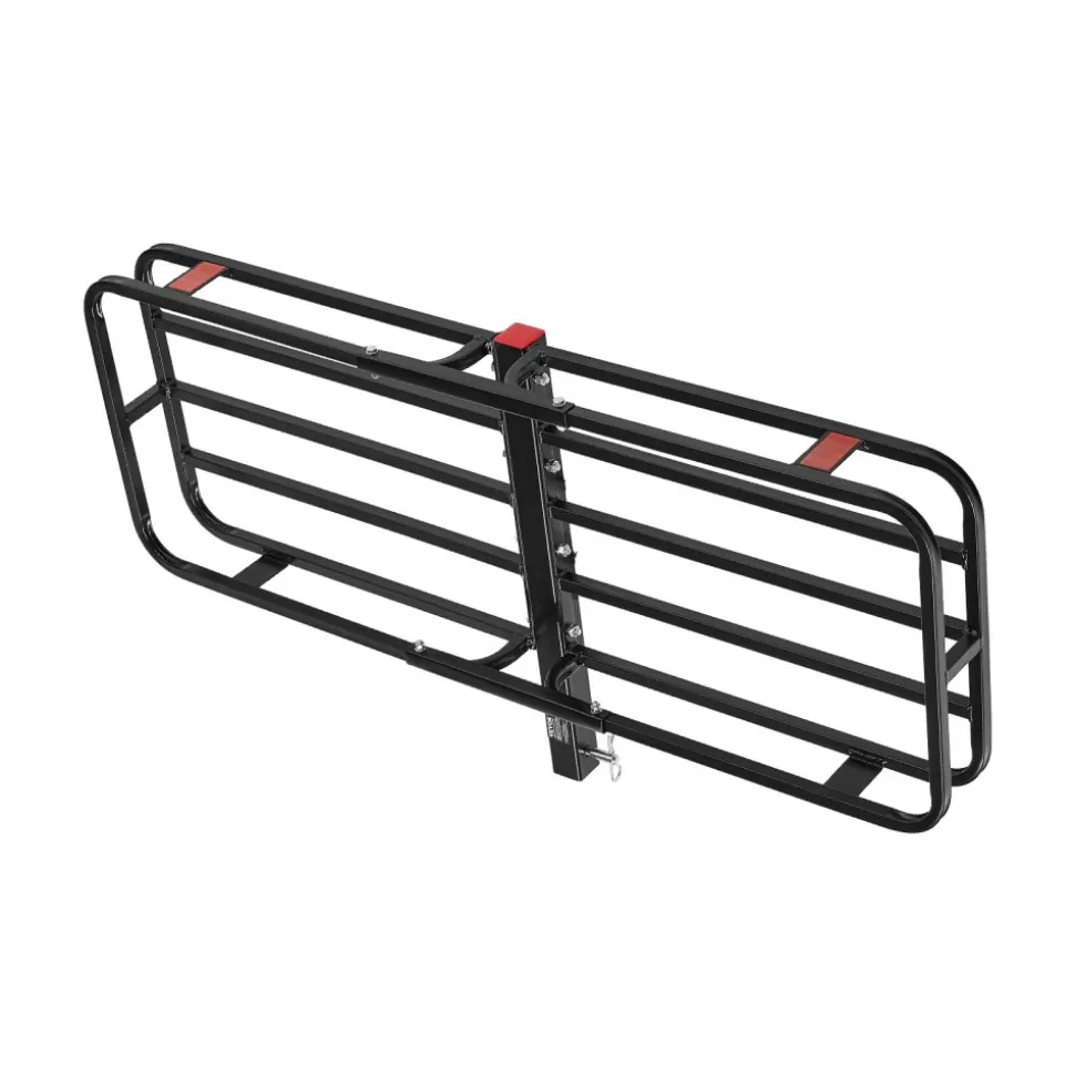 VEVOR 53" x 19" x 5", Hitch Cargo Carrier, 500 lbs Capacity Hitch Cargo Carrier with Hitch Stabilizer & Ratchet Straps, Hitch Mount Cargo Carrier with Cargo Net with Hook, Fit for SUVs