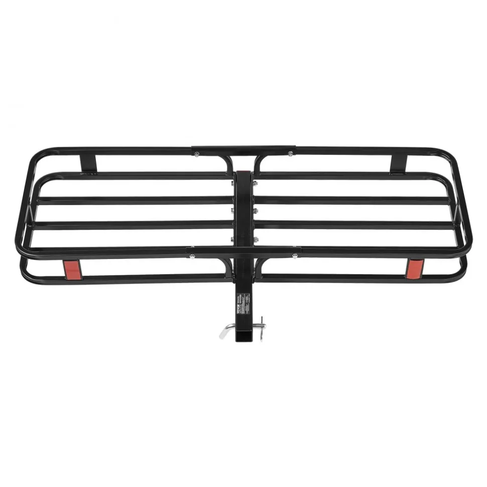 VEVOR 53" x 19" x 5", Hitch Cargo Carrier, 500 lbs Capacity Hitch Cargo Carrier with Hitch Stabilizer & Ratchet Straps, Hitch Mount Cargo Carrier with Cargo Net with Hook, Fit for SUVs