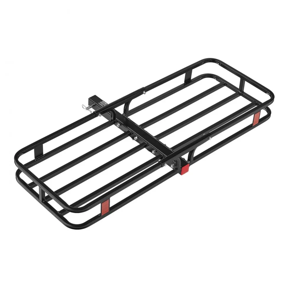 VEVOR 53" x 19" x 5", Hitch Cargo Carrier, 500 lbs Capacity Hitch Cargo Carrier with Hitch Stabilizer & Ratchet Straps, Hitch Mount Cargo Carrier with Cargo Net with Hook, Fit for SUVs