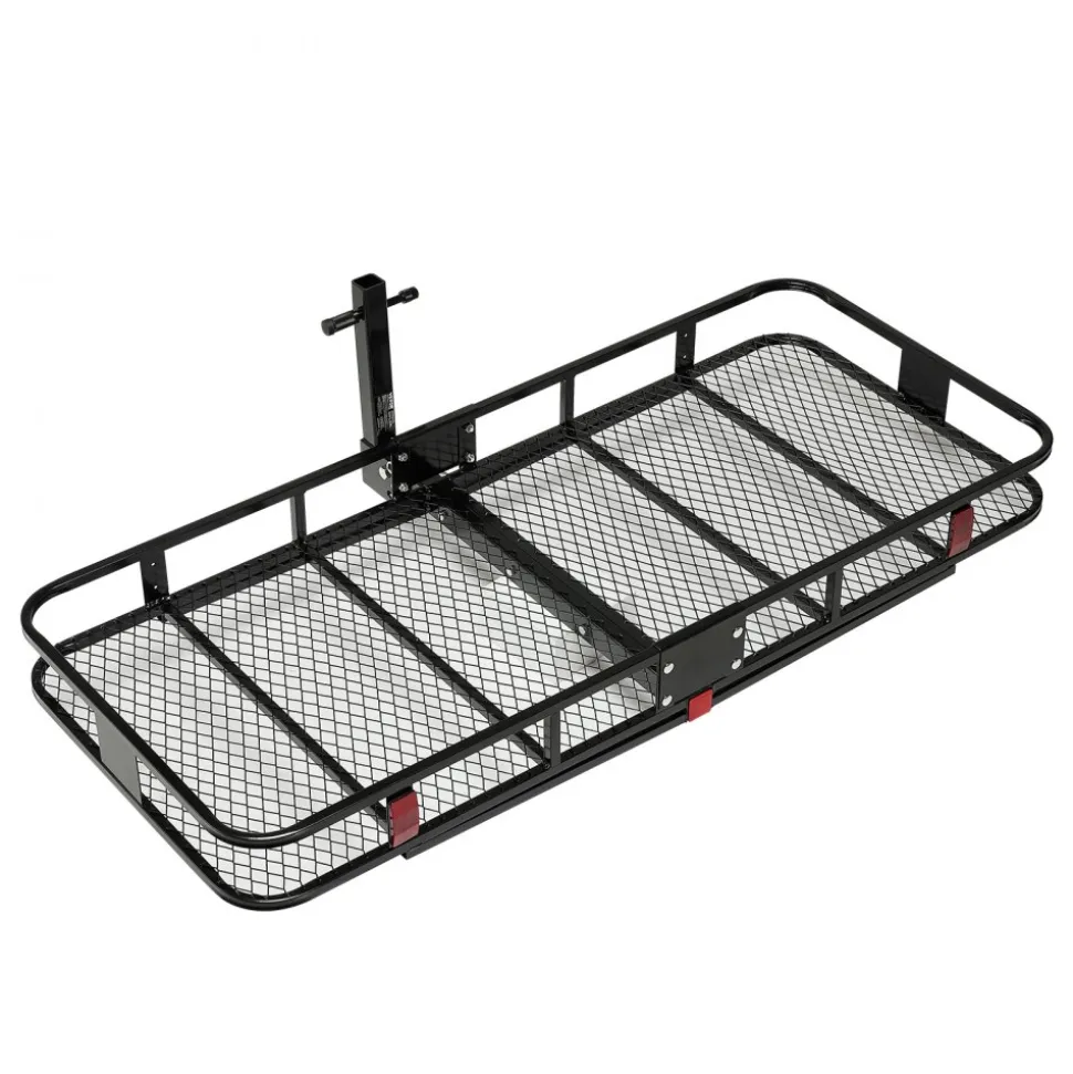 VEVOR 70" x 30" x 6", Hitch Cargo Carrier, 500 lbs Capacity Hitch Cargo Carrier with Nighttime Reflective Reminder, Folding Hitch Mount Cargo Carrier with Hitch Lock for 2" Receiver, Fit for SUVs