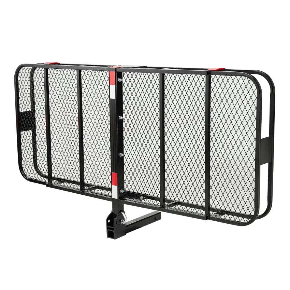 VEVOR 70" x 30" x 6", Hitch Cargo Carrier, 500 lbs Capacity Hitch Cargo Carrier with Nighttime Reflective Reminder, Folding Hitch Mount Cargo Carrier with Hitch Lock for 2" Receiver, Fit for SUVs