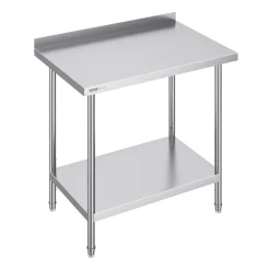 VEVOR 24 x 36 x 36 Inch Stainless Steel Work Table, Commercial Food Prep Worktable Heavy Duty Prep Worktable, Metal Work Table with Adjustable Height for Restaurant, Home and Hotel