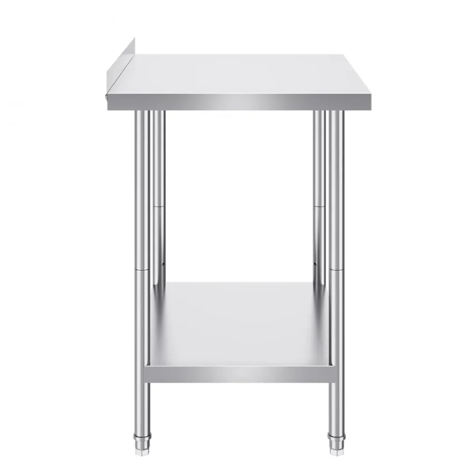 VEVOR 24 x 30 x 36 Inch Stainless Steel Work Table, Commercial Food Prep Worktable Heavy Duty Prep Worktable, Metal Work Table with Adjustable Height for Restaurant, Home and Hotel