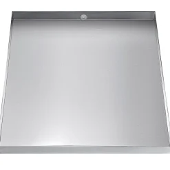 VEVOR 32 x 30 x 2.5 Inch Washing Machine Pan 18 GA Thickness Galvanized Steel Heavy Duty Compact Washer Drip Tray with Drain Hole & Hose Adapter
