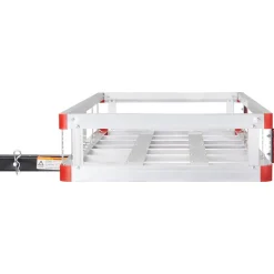 VEVOR 49.4 x 22.4 x 7.1 in Hitch Cargo Carrier, 500lbs Loading Capacity Trailer Hitch Mounted Cargo Basket, Rust-proof Aluminum Luggage Carrier Rack Fits 2" Hitch Receiver for SUV Truck Pickup Camping