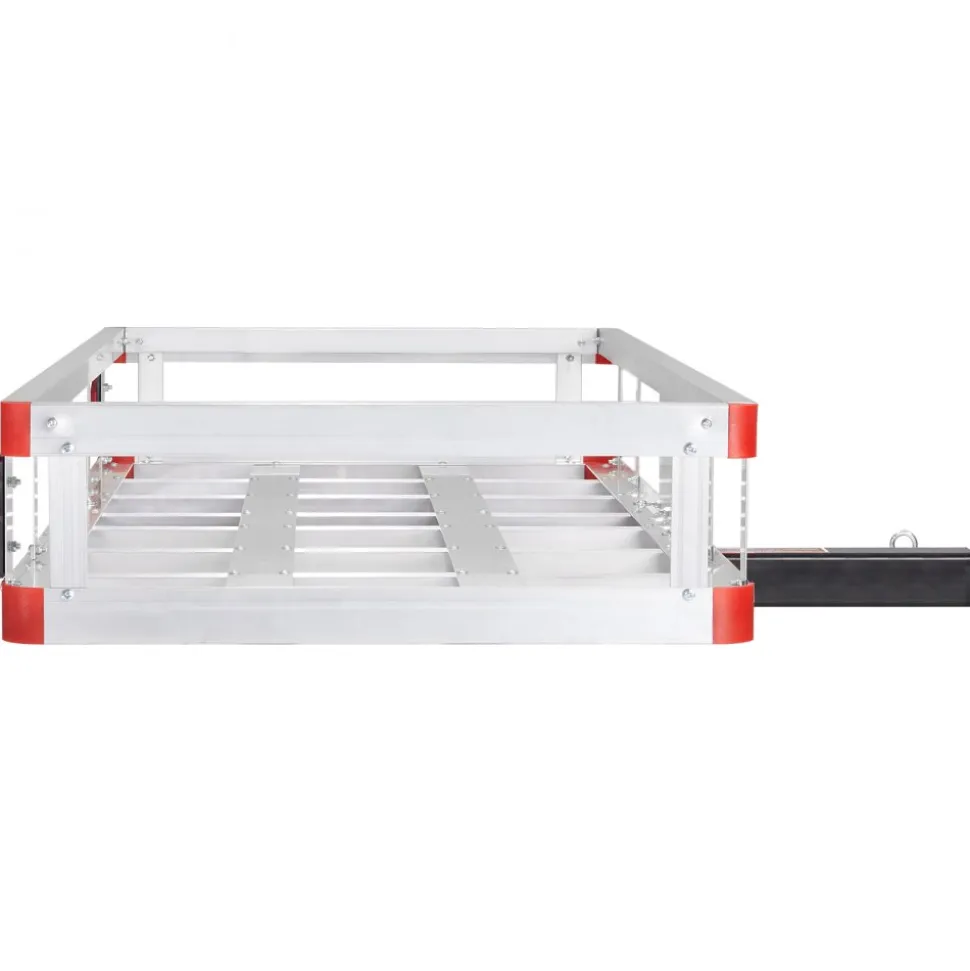 VEVOR 49.4 x 22.4 x 7.1 in Hitch Cargo Carrier, 500lbs Loading Capacity Trailer Hitch Mounted Cargo Basket, Rust-proof Aluminum Luggage Carrier Rack Fits 2" Hitch Receiver for SUV Truck Pickup Camping