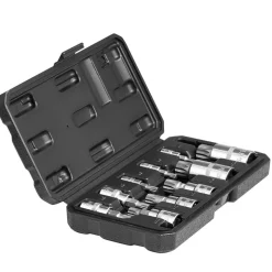 VEVOR XZN Triple Square Spline Bit Socket Set, 10-Piece M4 - M18, Premium Cr-V Steel, 1/4 in, 3/8 in, and 1/2 in Drives, with Enhanced Storage Case, Triple Square Socket Set for Hand Use, Automotive
