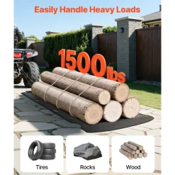 VEVOR Yard Drag Sled, 90 x 46 in, 1500lbs Heavy Duty Utility Sled, HDPE Drag Glider with Ropes & Pull Cables, Hand & Vehicle Use Game Hauler for Firewood Ice Fishing, Compatible with ATVs UTVs Tractors