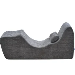 VEVOR Yoga Chair Chaise, Ergonomic Chaise Lounge Chair for Yoga, Modern Boneless Curved Foam Lounge Indoor for Massage, Stretching, Relaxation, Exercise, Used in Living Room, Bedroom, Balcony, Grey