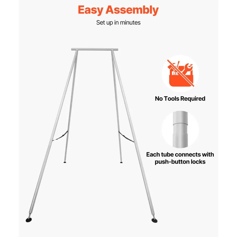 VEVOR Yoga Stand Frame, 9.6 ft Length Swing Stand, Max 551.2 lbs Load Triangular Structure Aerial Rig, Aerial Silk Stands for Yoga Enthusiasts, Non-Slip Base, Lightweight, Detachable Design