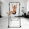 VEVOR Yoga Stand Frame, Max 440.9 lbs Load Swing Stand, Triangular Structure Yoga Aerial Rig, Aerial Silk Stands with EVA Foam, 4-Level Horizontal & 6-Level Vertical Adjustment, Multi-Functional