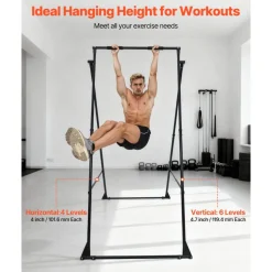 VEVOR Yoga Stand Frame, Max 440.9 lbs Load Swing Stand, Triangular Structure Yoga Aerial Rig, Aerial Silk Stands with EVA Foam, 4-Level Horizontal & 6-Level Vertical Adjustment, Multi-Functional