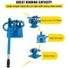 VEVOR YP-9 Manual Bender, Soild Round Square Bar Metal Bender with 7 Bending Dies, Metal Rod Bar Bender Bending Tool for Construction Site Auto Repair