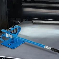 VEVOR YP-9 Manual Bender, Soild Round Square Bar Metal Bender with 7 Bending Dies, Metal Rod Bar Bender Bending Tool for Construction Site Auto Repair
