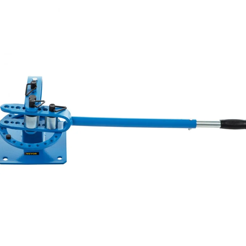 VEVOR YP-9 Manual Bender, Soild Round Square Bar Metal Bender with 7 Bending Dies, Metal Rod Bar Bender Bending Tool for Construction Site Auto Repair