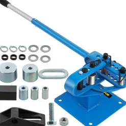 VEVOR YP-9 Manual Bender, Soild Round Square Bar Metal Bender with 7 Bending Dies, Metal Rod Bar Bender Bending Tool for Construction Site Auto Repair