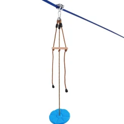VEVOR Zipline Kit for Kids and Adult, 52 ft Zip Line Kits Up to 500 lb, Backyard Outdoor Quick Setup Zipline, Playground Entertainment with Zipline, Nylon Safety Harness, Seat, and Handlebar