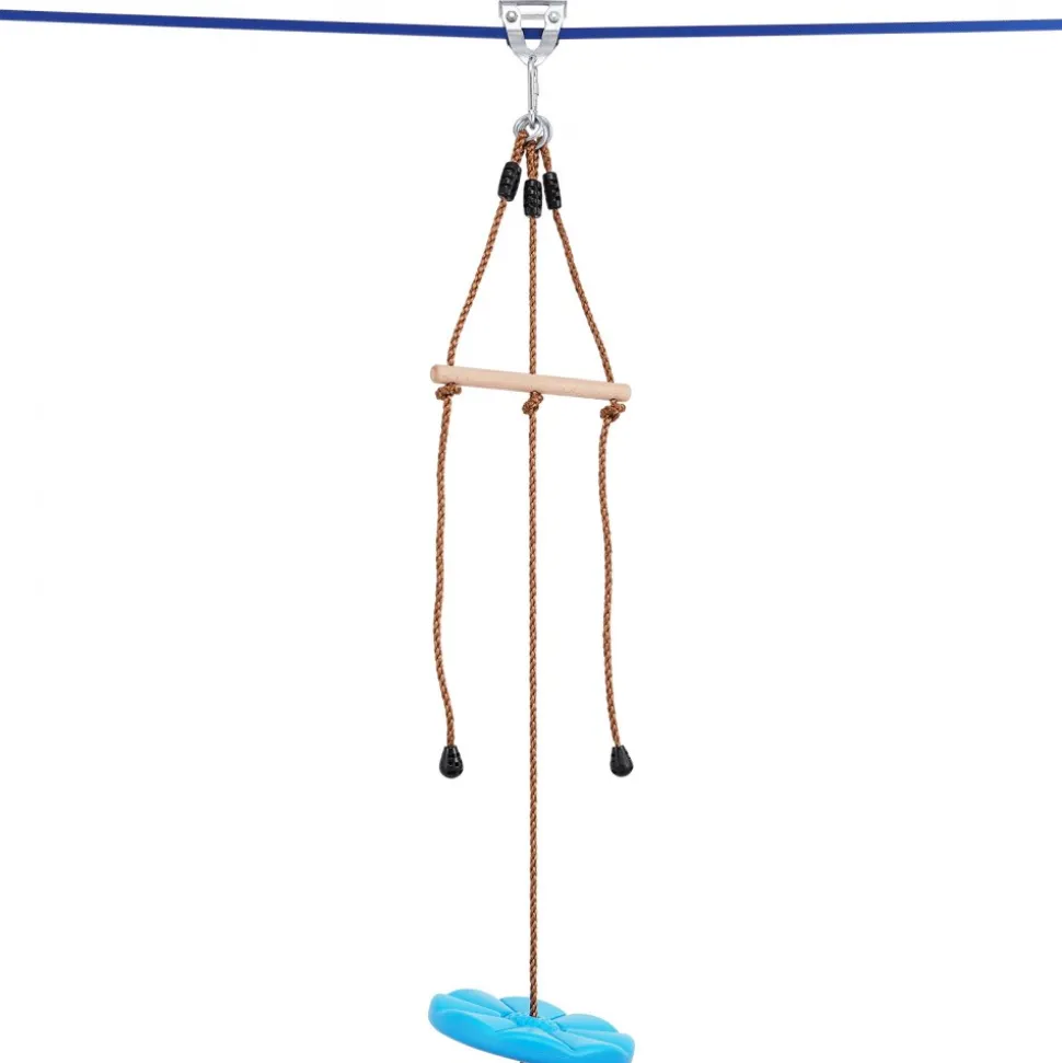 VEVOR Zipline Kit for Kids and Adult, 52 ft Zip Line Kits Up to 500 lb, Backyard Outdoor Quick Setup Zipline, Playground Entertainment with Zipline, Nylon Safety Harness, Seat, and Handlebar