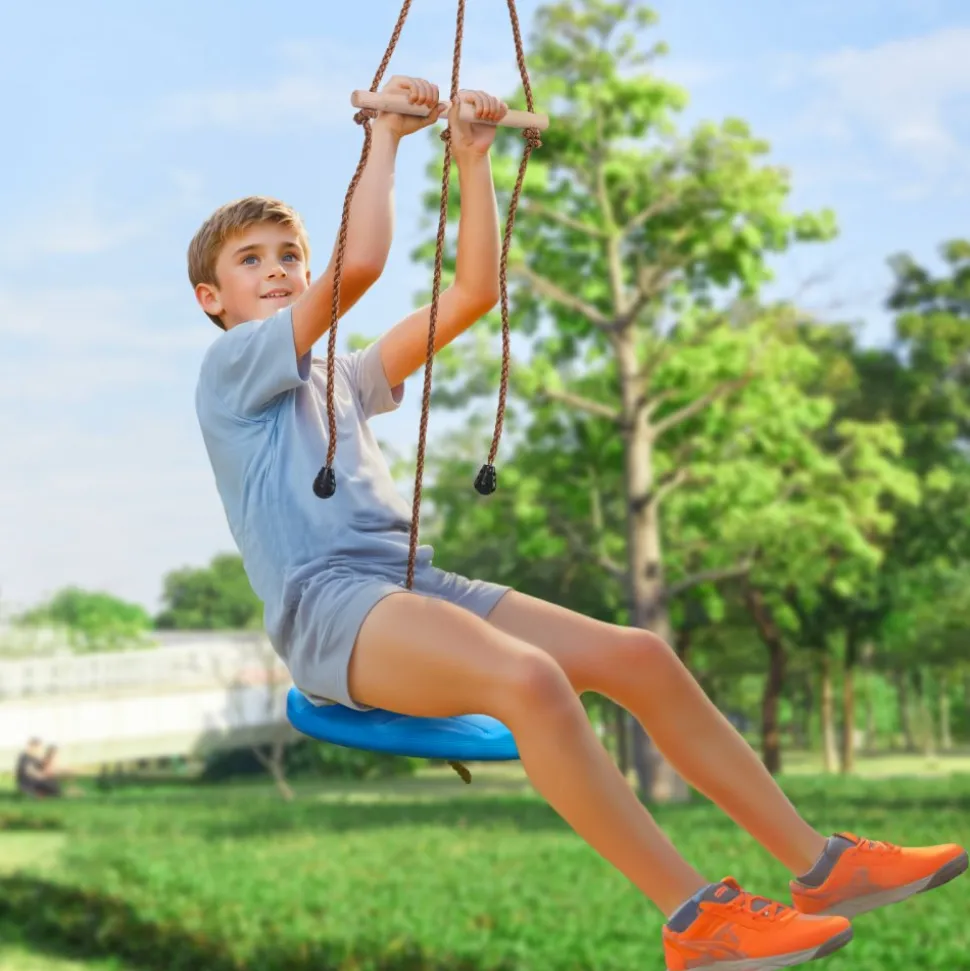 VEVOR Zipline Kit for Kids and Adult, 52 ft Zip Line Kits Up to 500 lb, Backyard Outdoor Quick Setup Zipline, Playground Entertainment with Zipline, Nylon Safety Harness, Seat, and Handlebar