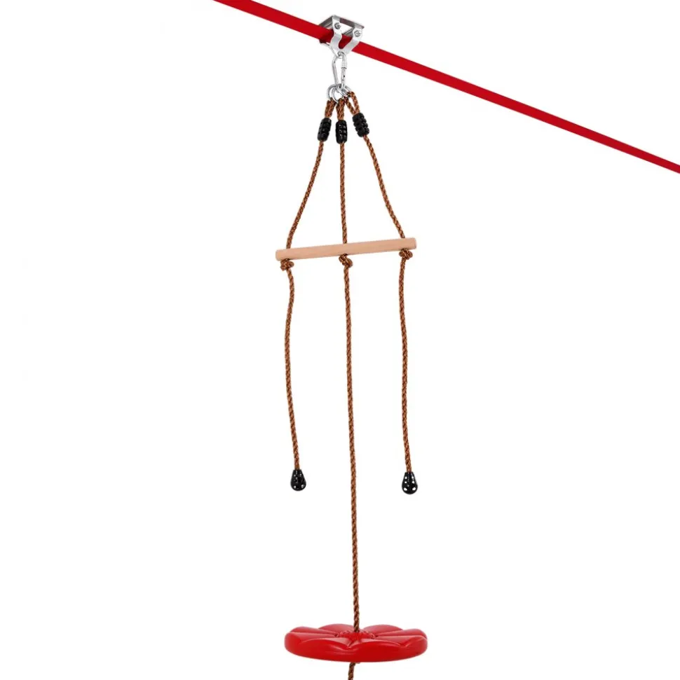 VEVOR Zipline Kit for Kids and Adult, 65 ft Zip Line Kits Up to 500 lb, Backyard Outdoor Quick Setup Zipline, Playground Entertainment with Zipline, Nylon Safety Harness, Seat, and Handlebar