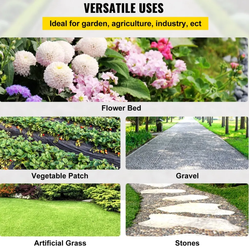 20 year 6x300 ft Heavy Duty PP Woven Weed Barrier Landscape Ground Cover 3.2Oz