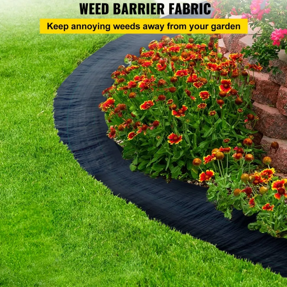 20 year 6x300 ft Heavy Duty PP Woven Weed Barrier Landscape Ground Cover 3.2Oz